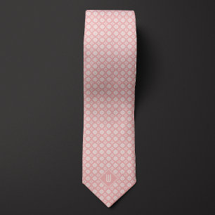 Light Dusty Pink Floral Inspired Pattern Neck Tie