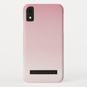 Light Dusty Rose Ombre Gradient & Your Name iPhone XR Case