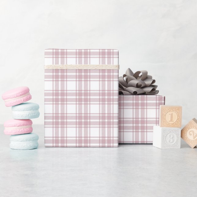 Light Dusty Rose Wrapping Pattern Roll Paper (Baby Shower)