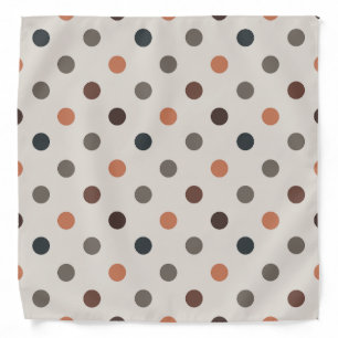 Light Earth Tone Woodlands Polka Dots Design Bandana