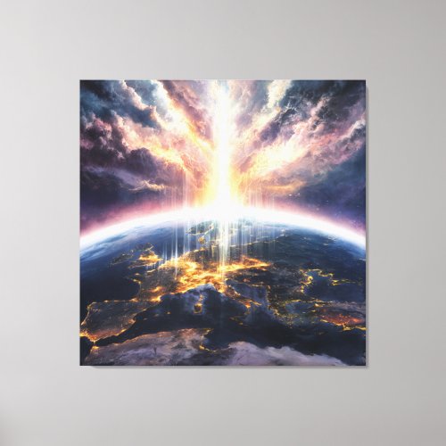   Light Earth World Cosmic  AP70  Love Canvas Print