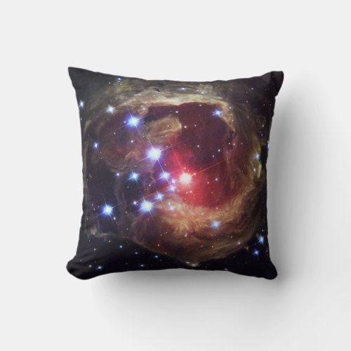 Light Echoes From Red Supergiant Star V838 Monocer Throw Pillow