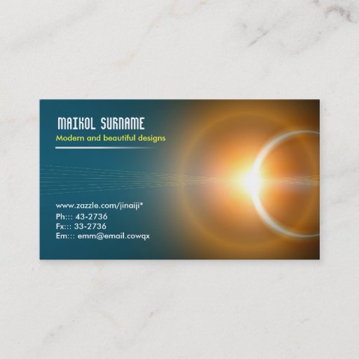Customizable light elegant business card