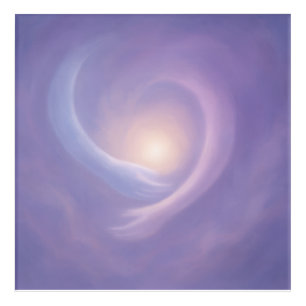 Light Embrace Abstract Spiritual Energy inLavender Acrylic Print