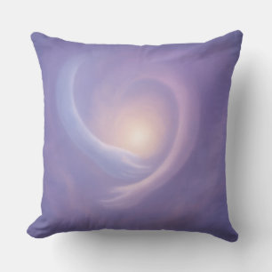 Light Embrace Lavender Abstract Energy Throw Pillow