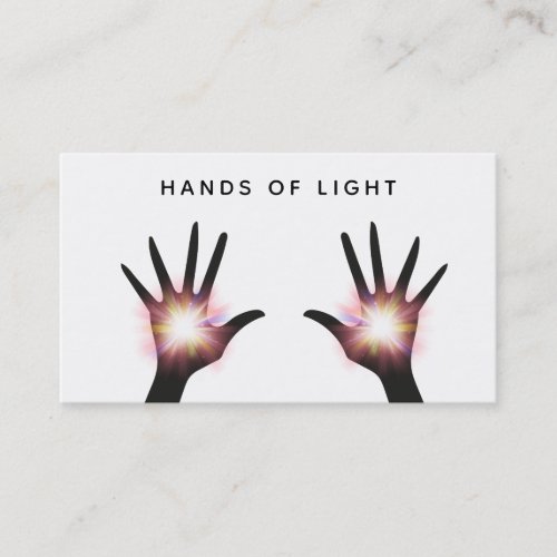 Light Energy Hands Reiki Healing Rays Business Card