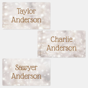 Light ethereal bokeh waterproof adhesive name labels