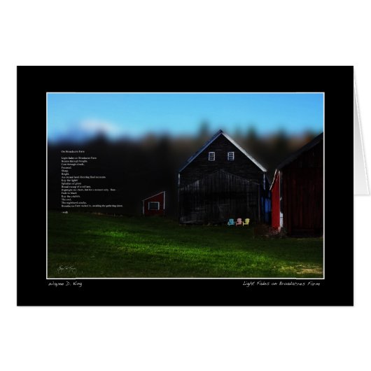 Light Fades on Broadacres Farm Poster, Jefferson, (Front Horizontal)