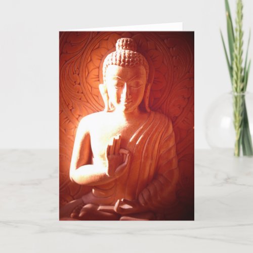 Light falling on Buddha Card