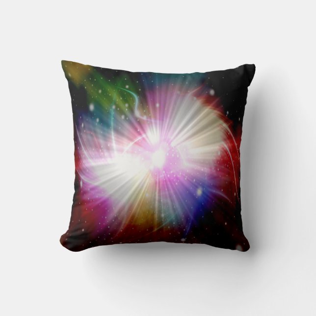 Light fantasy abstract art throw pillow (Front)