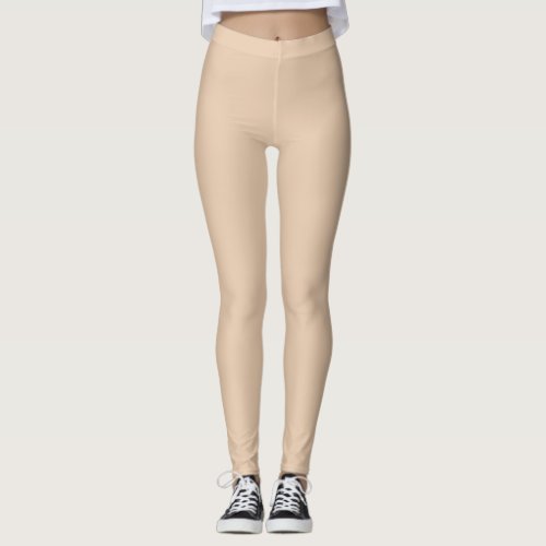 Light Fawn Solid Color Leggings