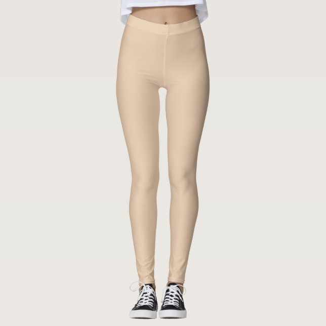 Light Fawn Solid Color Leggings (Front)