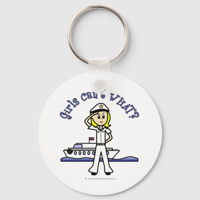 Light Female Captain Keychain (Front)