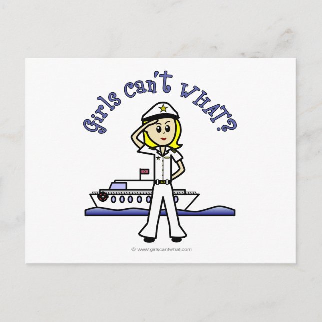 Light Female Captain Postcard (Front)