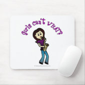 Light Female Saxophone Player Mouse Pad (With Mouse)