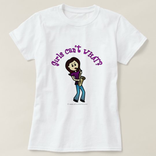 Light Female Saxophone Player T-Shirt