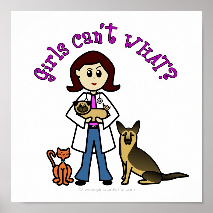 Light Female Veterinarian Print