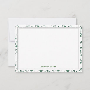 Light Ferns Flat Note Card