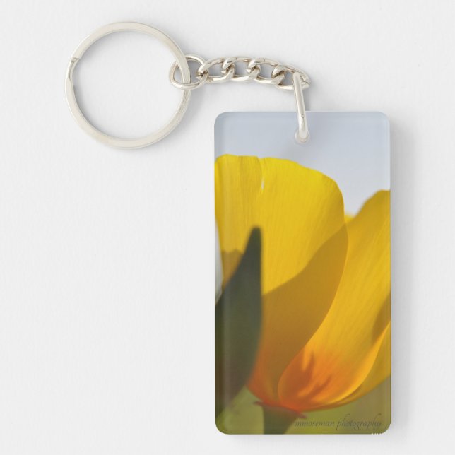 Light Filled Poppy Keychain (Front)