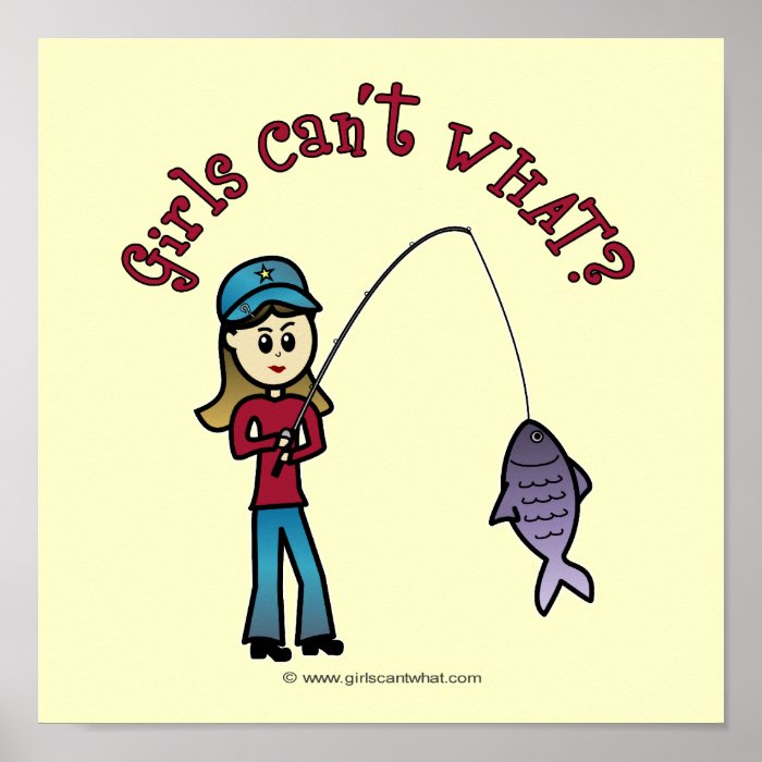 Light Fishing Girl Poster