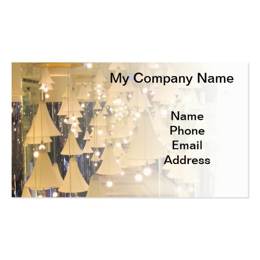 Light Fixtures and Lamp Shades Business Card | Zazzle