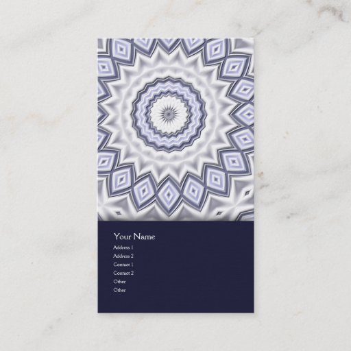 Customizable Light Flake Mandala Business Card