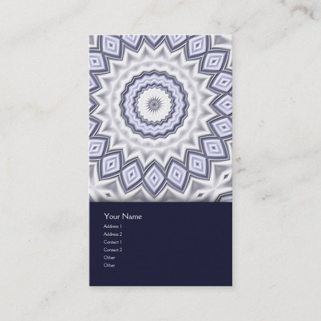 Light Flake Mandala Business Card (Front)
