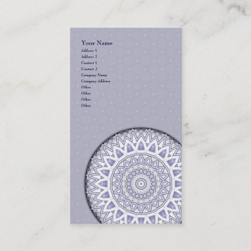 Light Flake Mandala â€¢ Vertical Business Card
