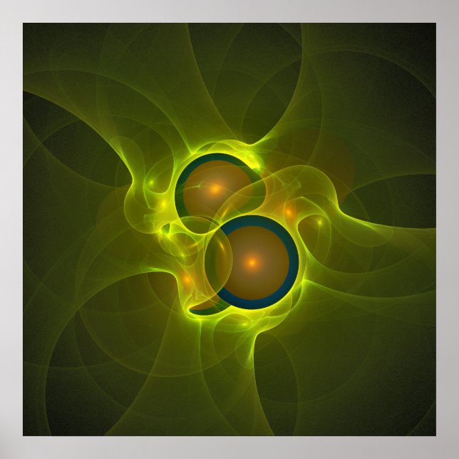 'Light Flame Abstract 110' Poster (Front)