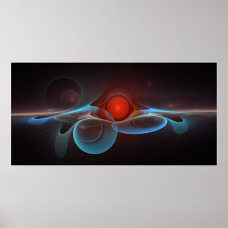 'Light Flame Abstract 155' Poster