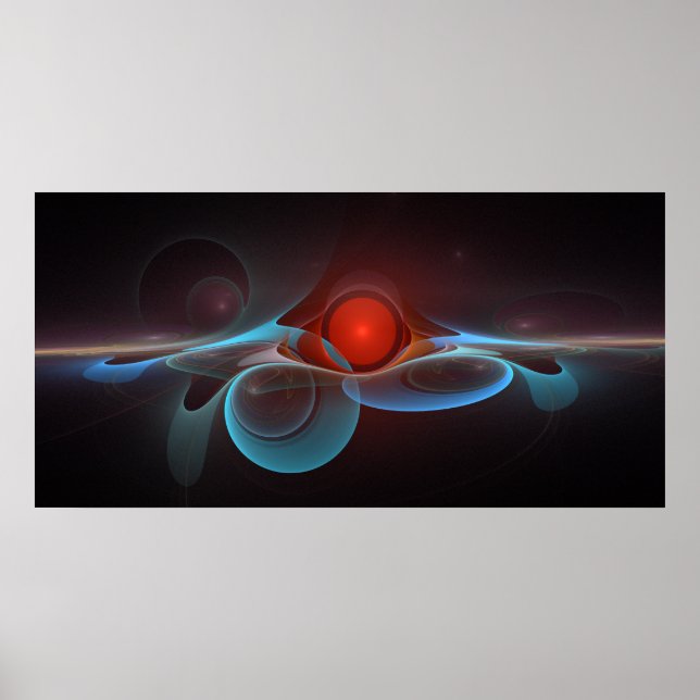 'Light Flame Abstract 155' Poster (Front)