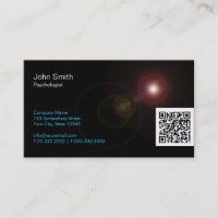 Light Flares Psychologist Business Card