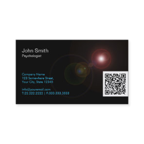 Light Flares Psychologist Business Card