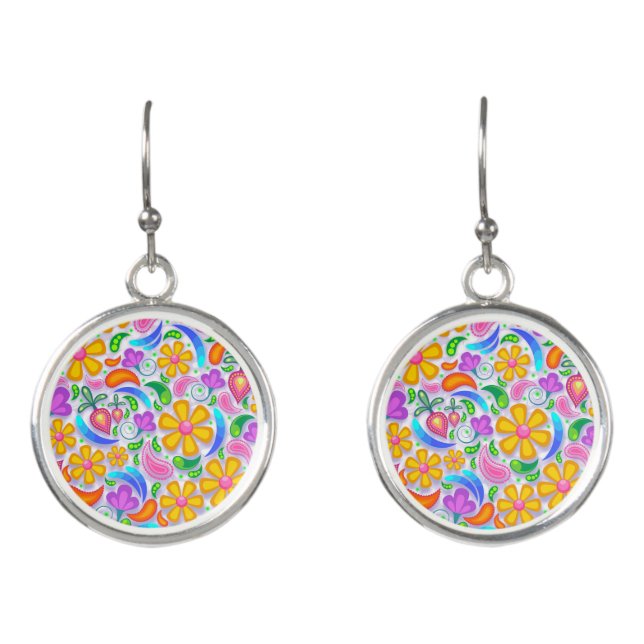 light floral earrings (Front)