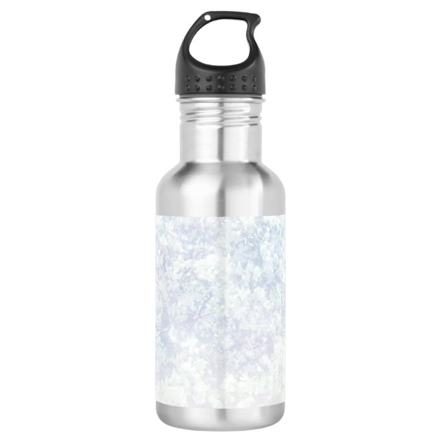 Light Floral Pattern Background Template Stainless Steel Water Bottle (Front)