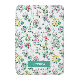 Light Floral Pattern Personalised iPad Mini Cover