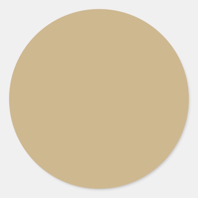Light French Beige Solid Color Classic Round Sticker (Front)