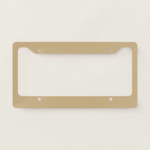 Light French Beige Solid Color License Plate Frame