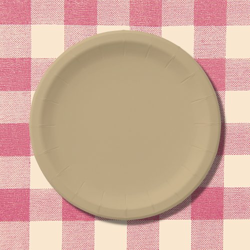 Light French Beige Solid Color Paper Plates