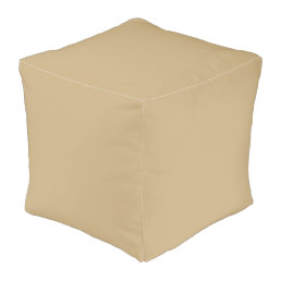 Light French Beige Solid Color Pouf