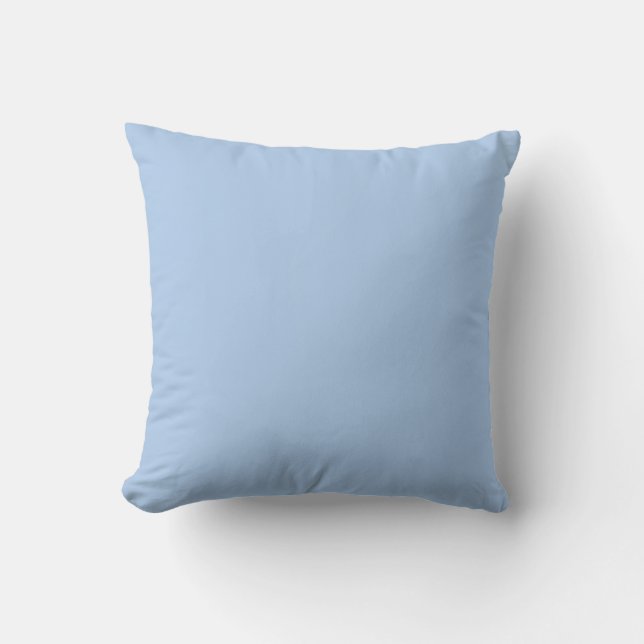 Light French Blue Solid Throw Pillow (Front)