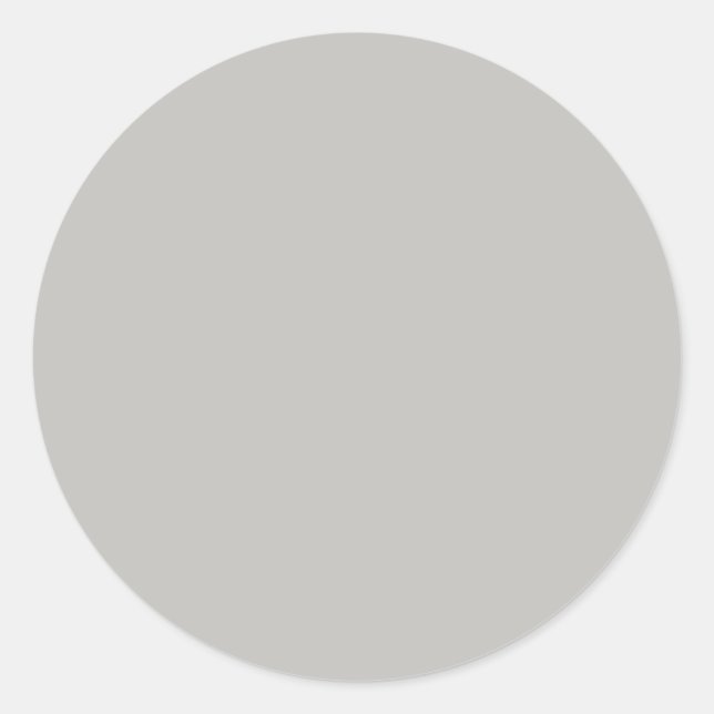 Light French Gray Solid Color Classic Round Sticker (Front)
