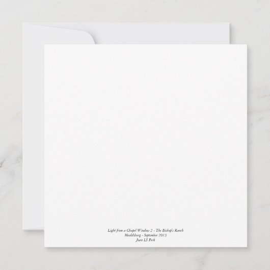 Light from a Chapel Window 2 - The Bishop's Ranch (Back)