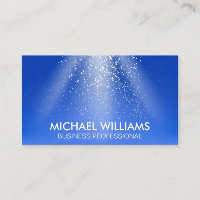 Light from Above Shimmering Glitter Business Card (Front)
