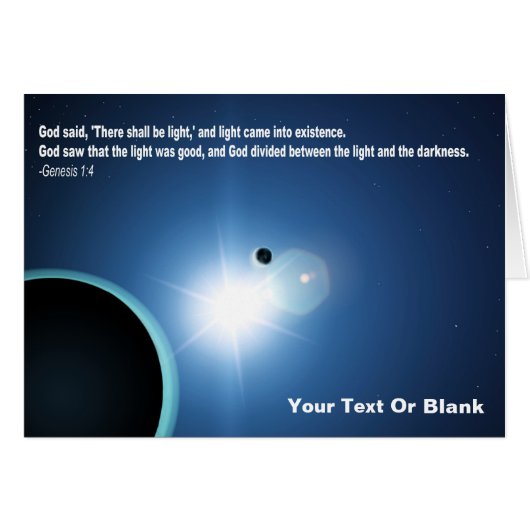 Light From Darkness - Genesis 1:4 Cards (Front Horizontal)