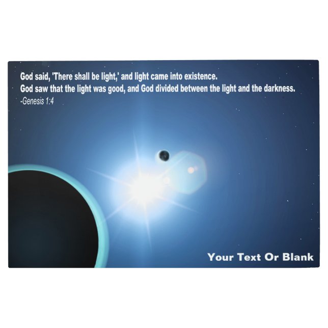 Light From Darkness - Genesis 1:4 Metal Print (Front)