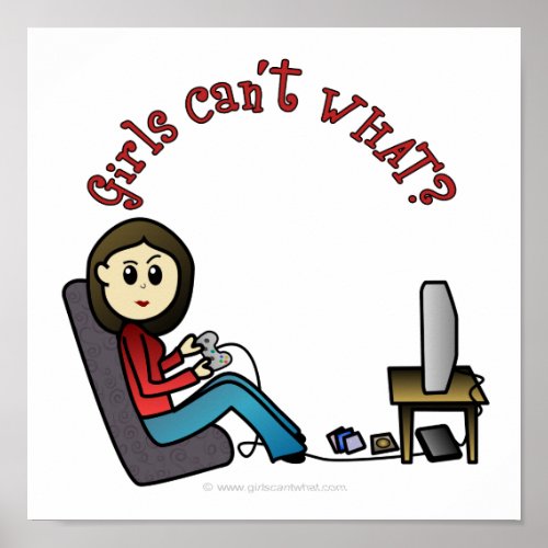 Light Gamer Girl Poster