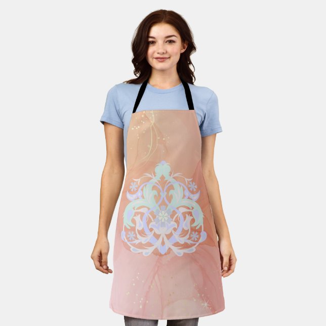 Light Garden Florals – Botanical Aesthetic Apron (Worn)