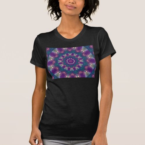 Light Gatherers, Magical Abstract Purple Mandala T-Shirt