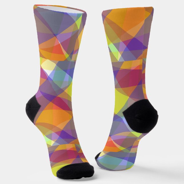 Light Geometric - Premium Socks (Angled)